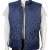 Kevin Costner Yellowstone John Dutton Blue Quilted Vest