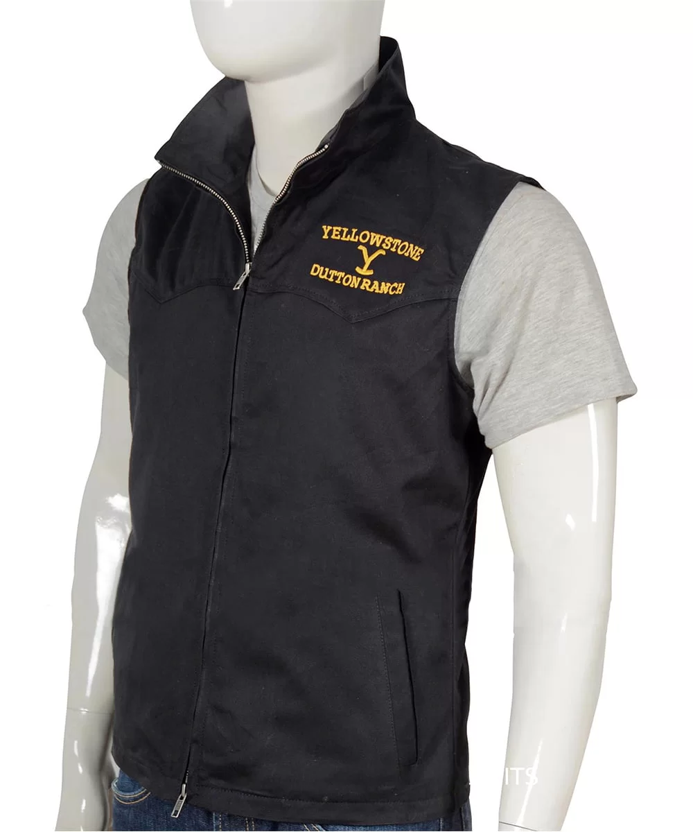 kevin-costner-john-dutton-black-cotton-vest-yellowstone-clothing02