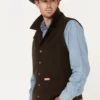 Men’s Brown Wool Montana Vest