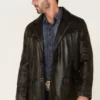 Yellowstone Men’s Black Genuine Leather Western Blazer
