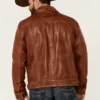 Recon Tan Leather Trucker Jacket